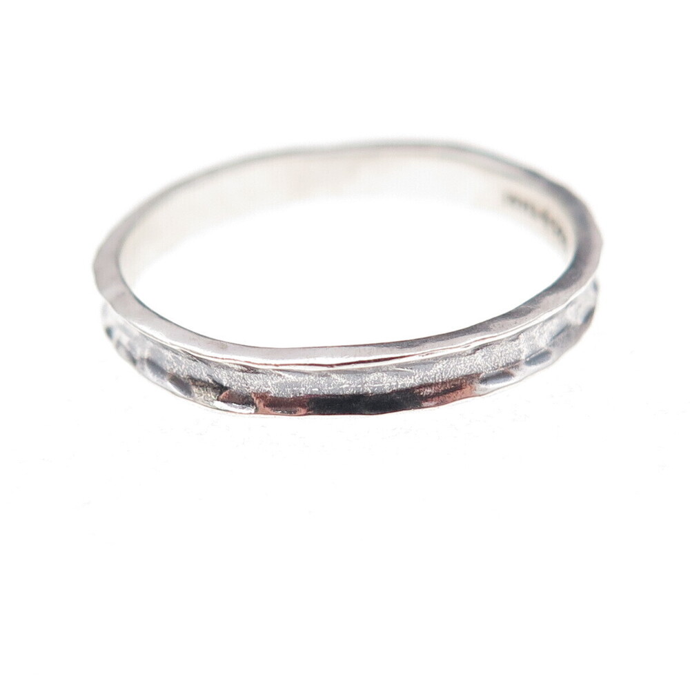 Silpada 925 Sterling Silver Vintage Hammered Stackable Band Ring Size 9 - Picture 5 of 8